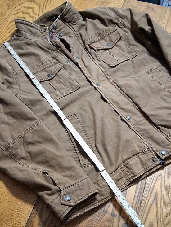 Levi's Other - LEVI'S STRAUSS JACKET Jean Men LARGE BROWN Trucker ? Denim Used Coat LINED